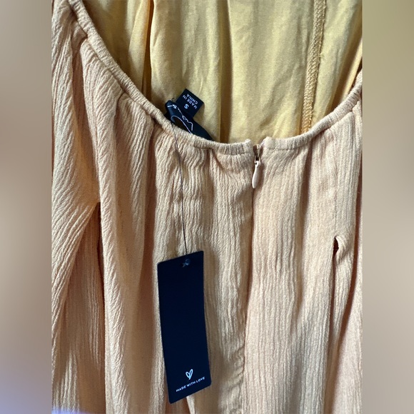 Lulus Lace Bodice Romper in Mustard Yellow - Picture 5 of 5